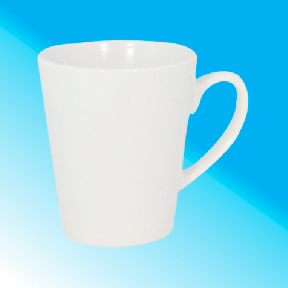 Taza 12oz cónica blanca