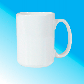 Taza 15oz Blanca, asa redonda